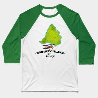 Northey Island Essex Map Baseball T-Shirt